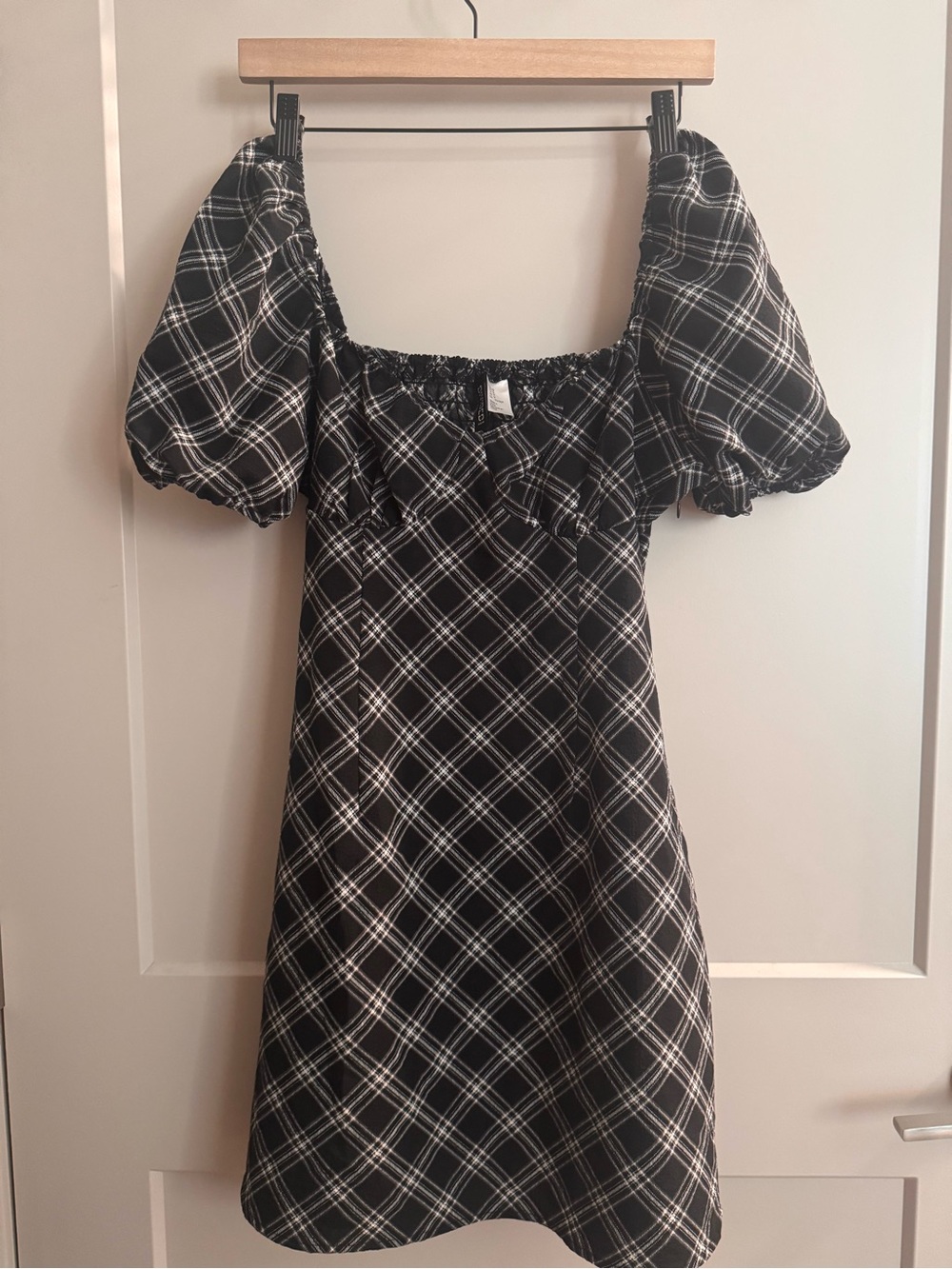 H&M Black and White Plaid Mini Dress - Picture 5 of 6